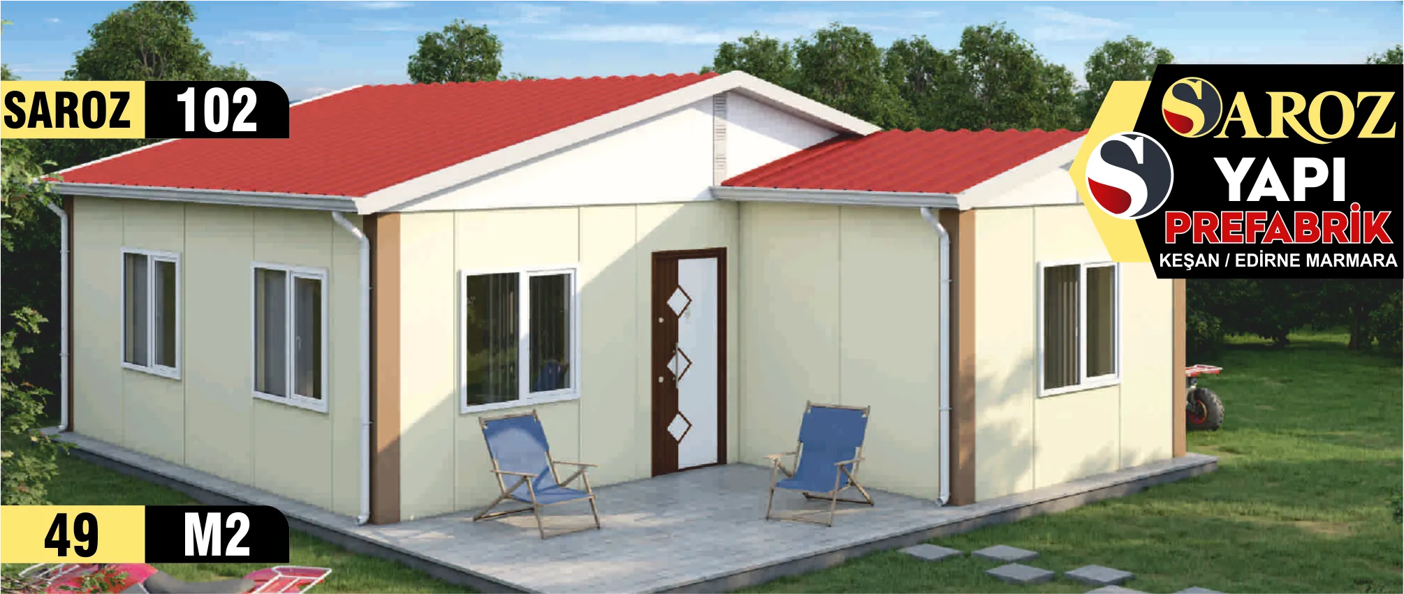 102 - 49m² Tek Katlı Prefabrik Ev