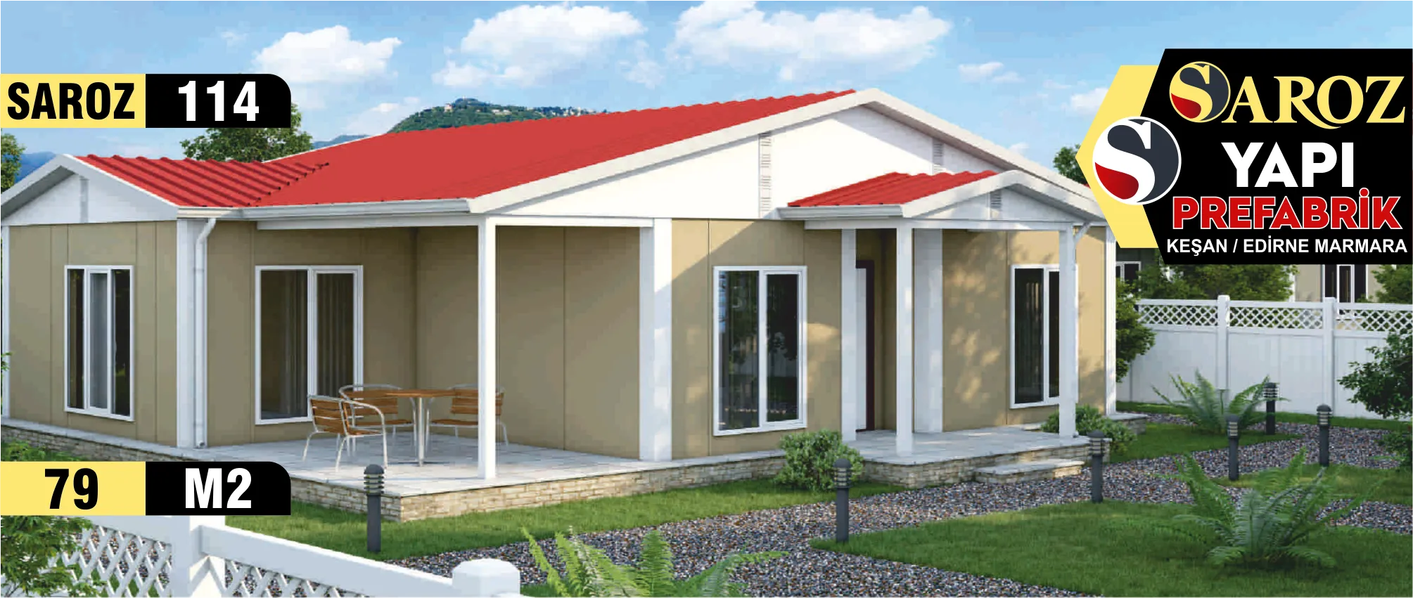 114 - 79m² Tek Katlı Prefabrik Ev