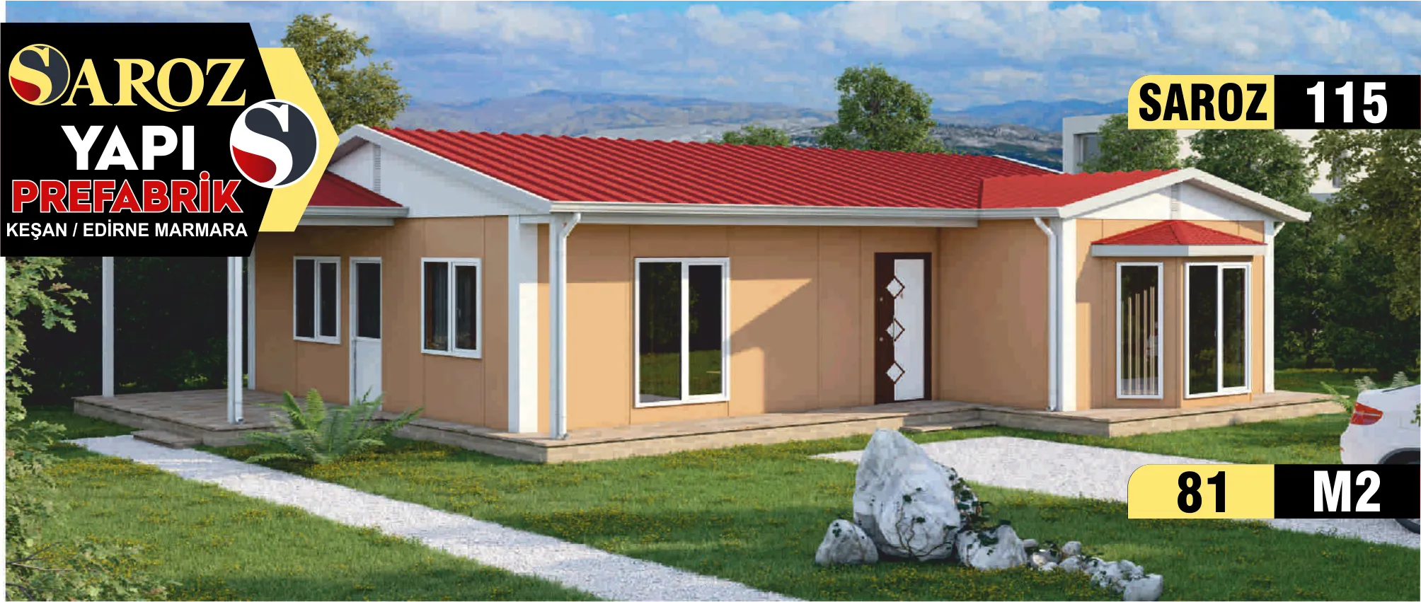 115 - 81m² Tek Katlı Prefabrik Ev