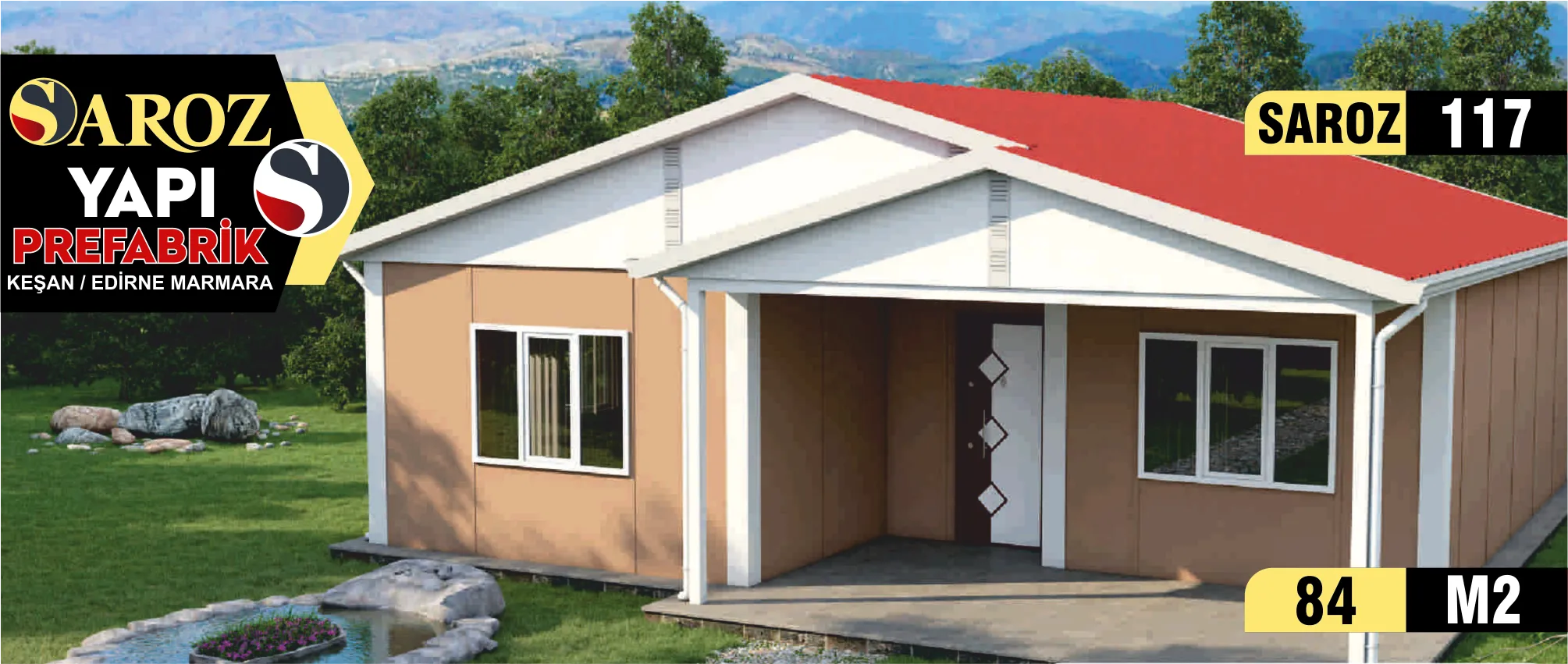 117 - 84m² Tek Katlı Prefabrik Ev