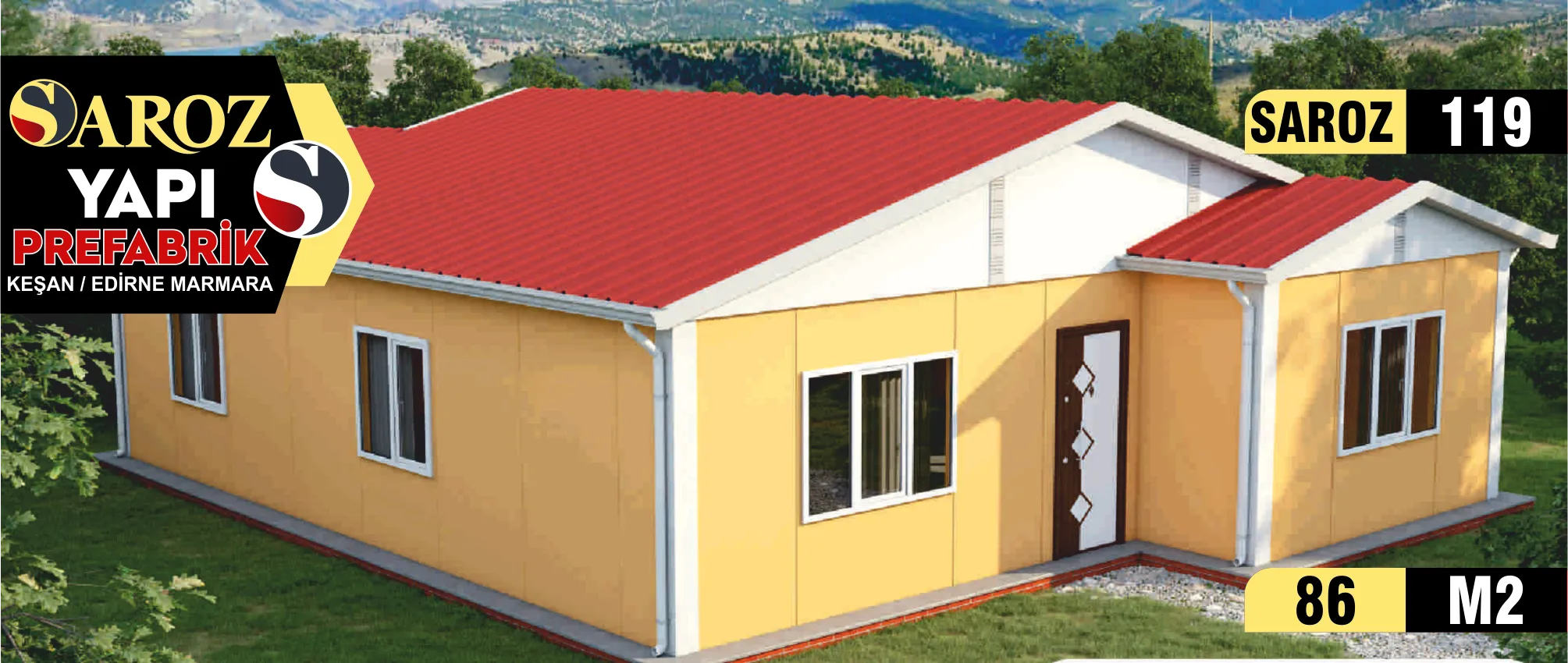 119 - 86m² Tek Katlı Prefabrik Ev