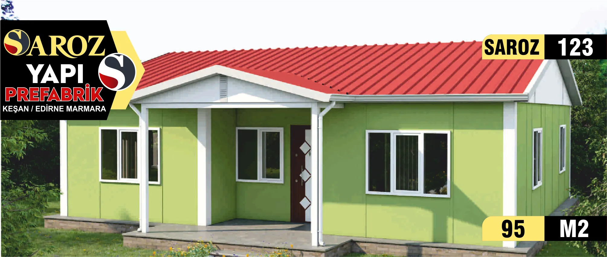 123 - 95m² Tek Katlı Prefabrik Ev