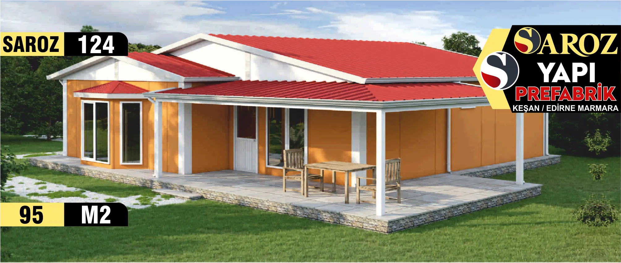 124 - 95m² Tek Katlı Prefabrik Ev