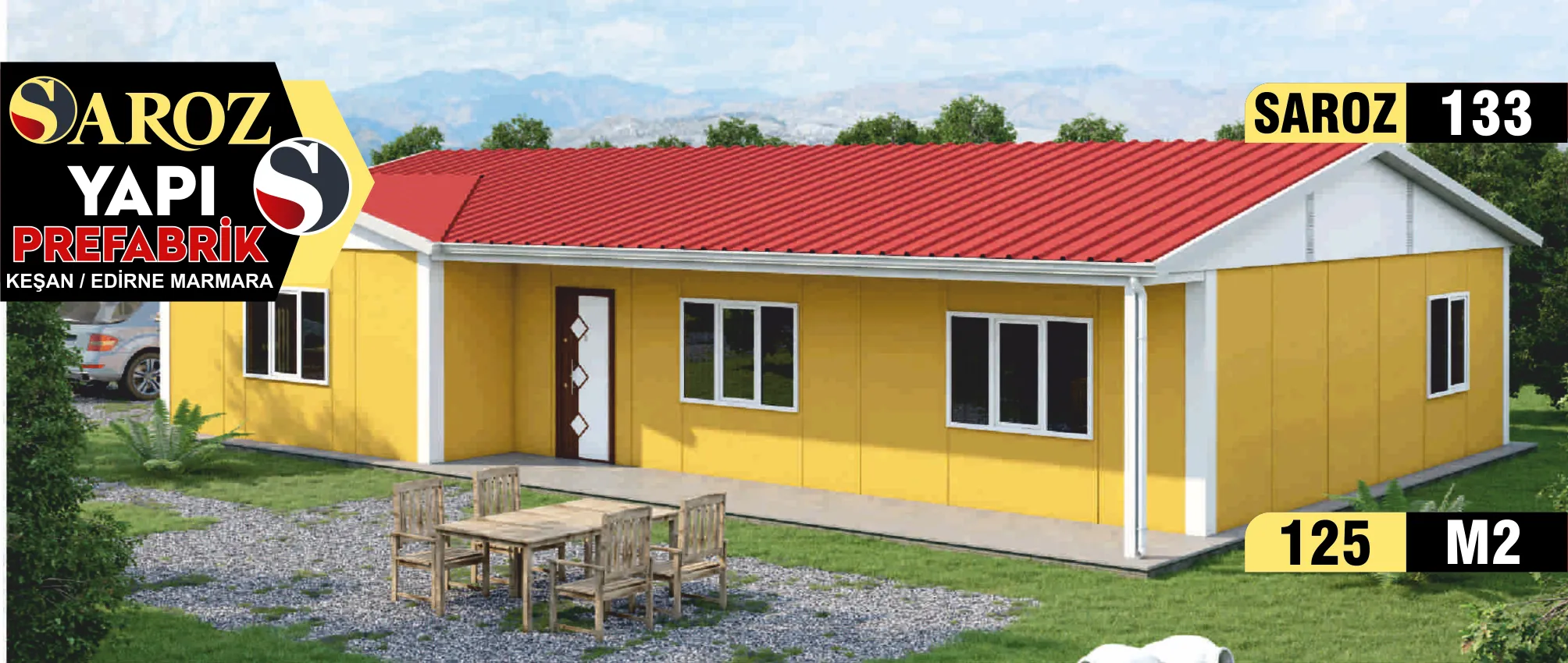 133 - 125m² Tek Katlı Prefabrik Ev