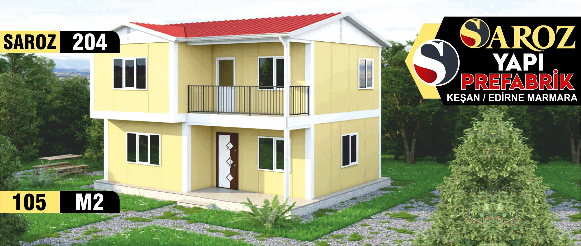 204 - 105m² İki Katlı Prefabrik Ev