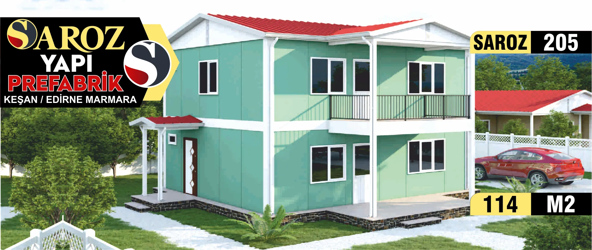 205 - 114m² İki Katlı Prefabrik Ev