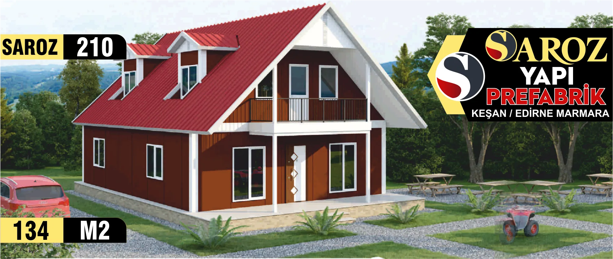 210 - 134m² İki Katlı Prefabrik Ev