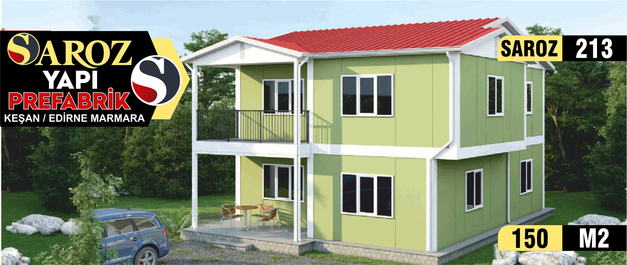 213 - 150m² İki Katlı Prefabrik Ev