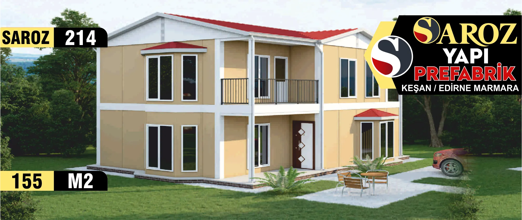 214 - 155m² İki Katlı Prefabrik Ev