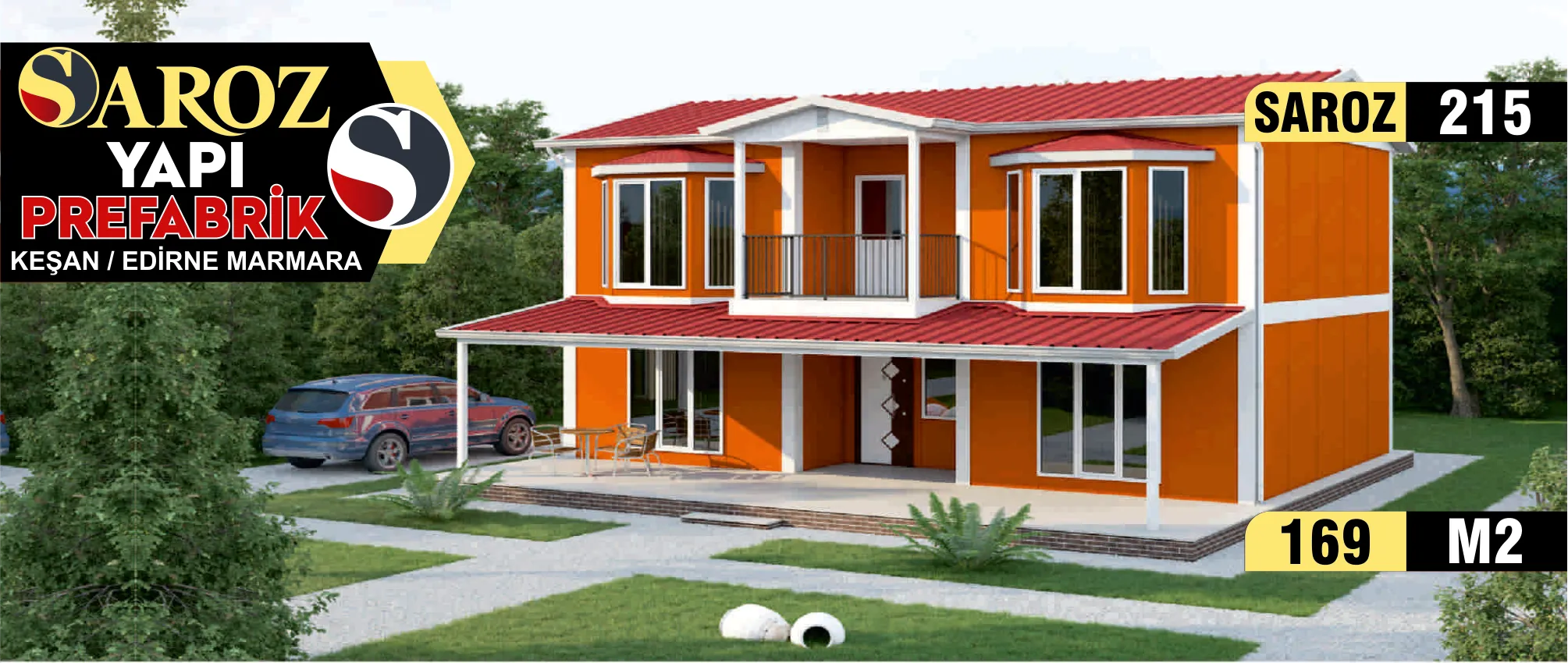 215 - 169m² İki Katlı Prefabrik Ev