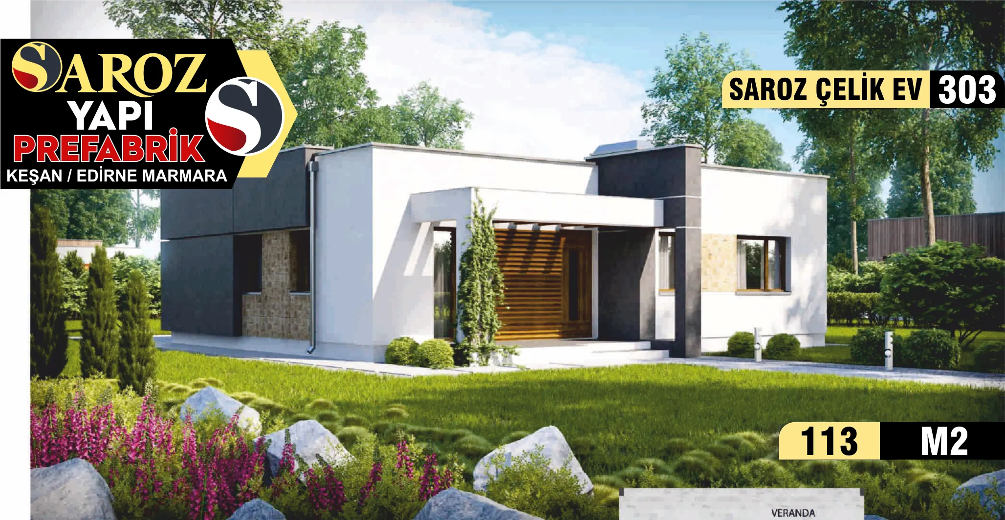 303- 113 m² Tek Katlı Çelik Ev