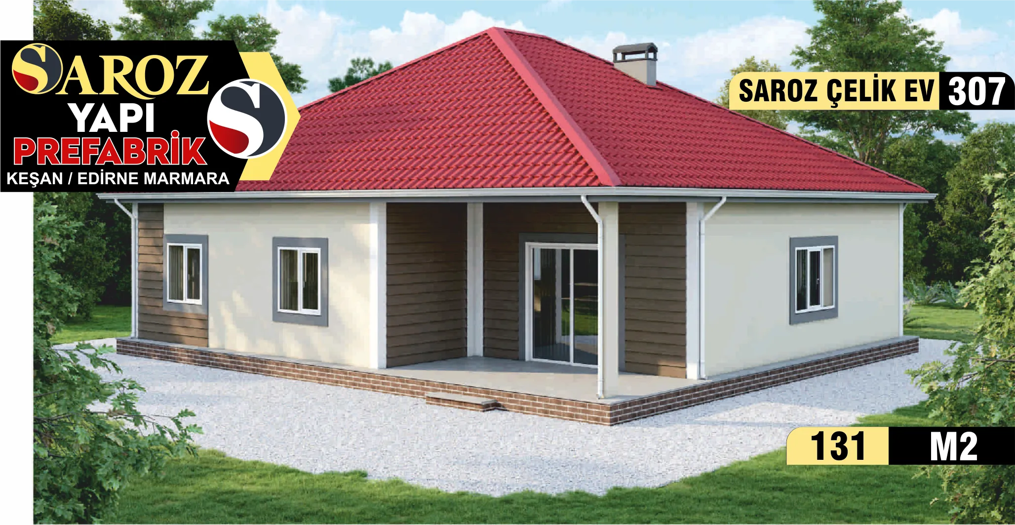 307- 138m² Tek Katlı Çelik Ev