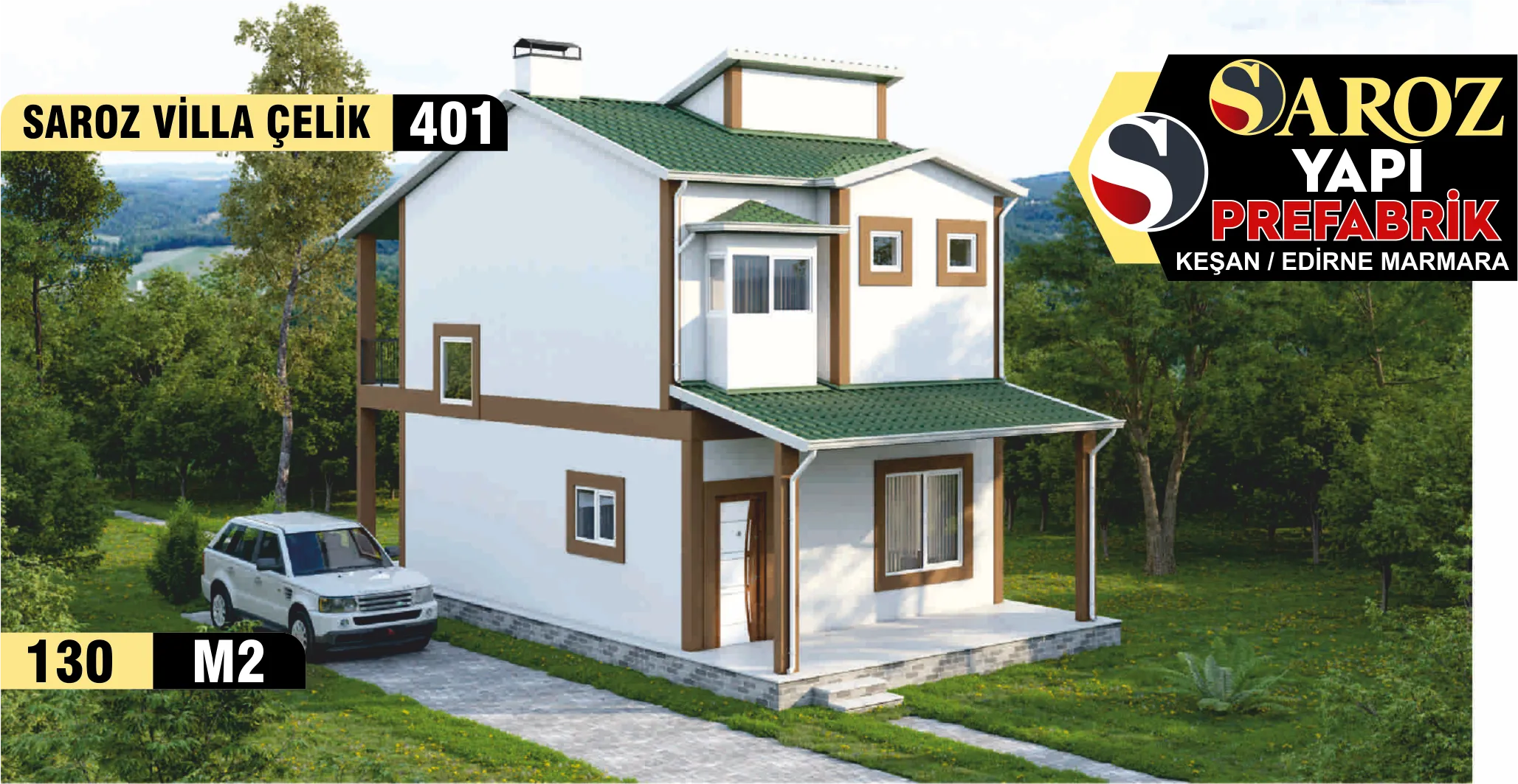 401 - 130m² İki Katlı Çelik Ev