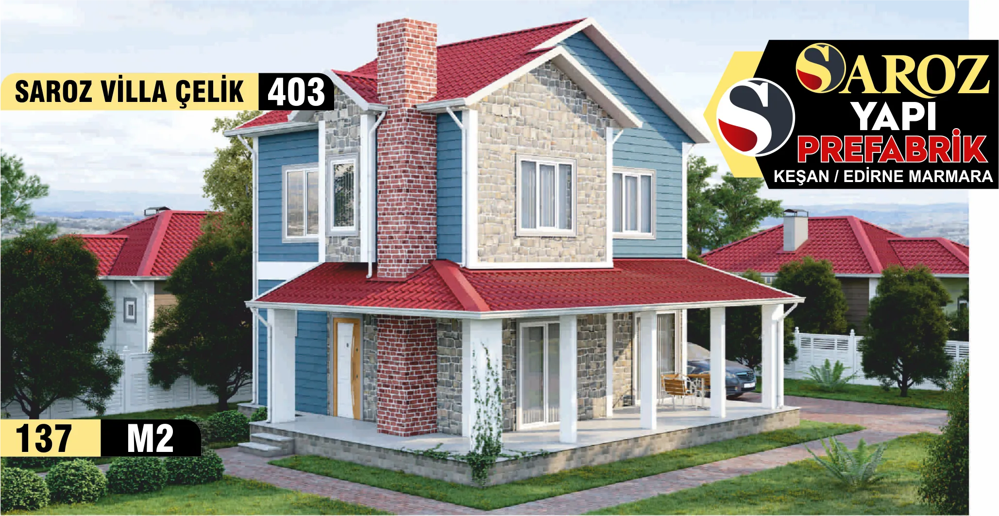 403 - 137m² İki Katlı Çelik Ev