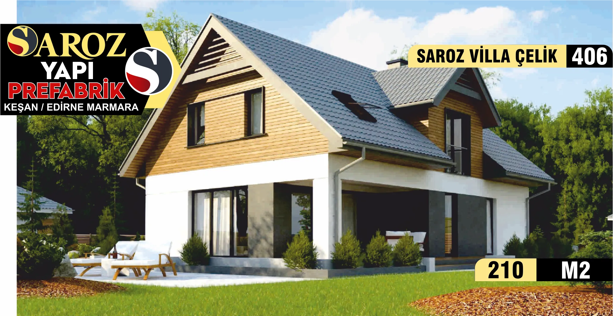 406 - 210m² İki Katlı Çelik Ev