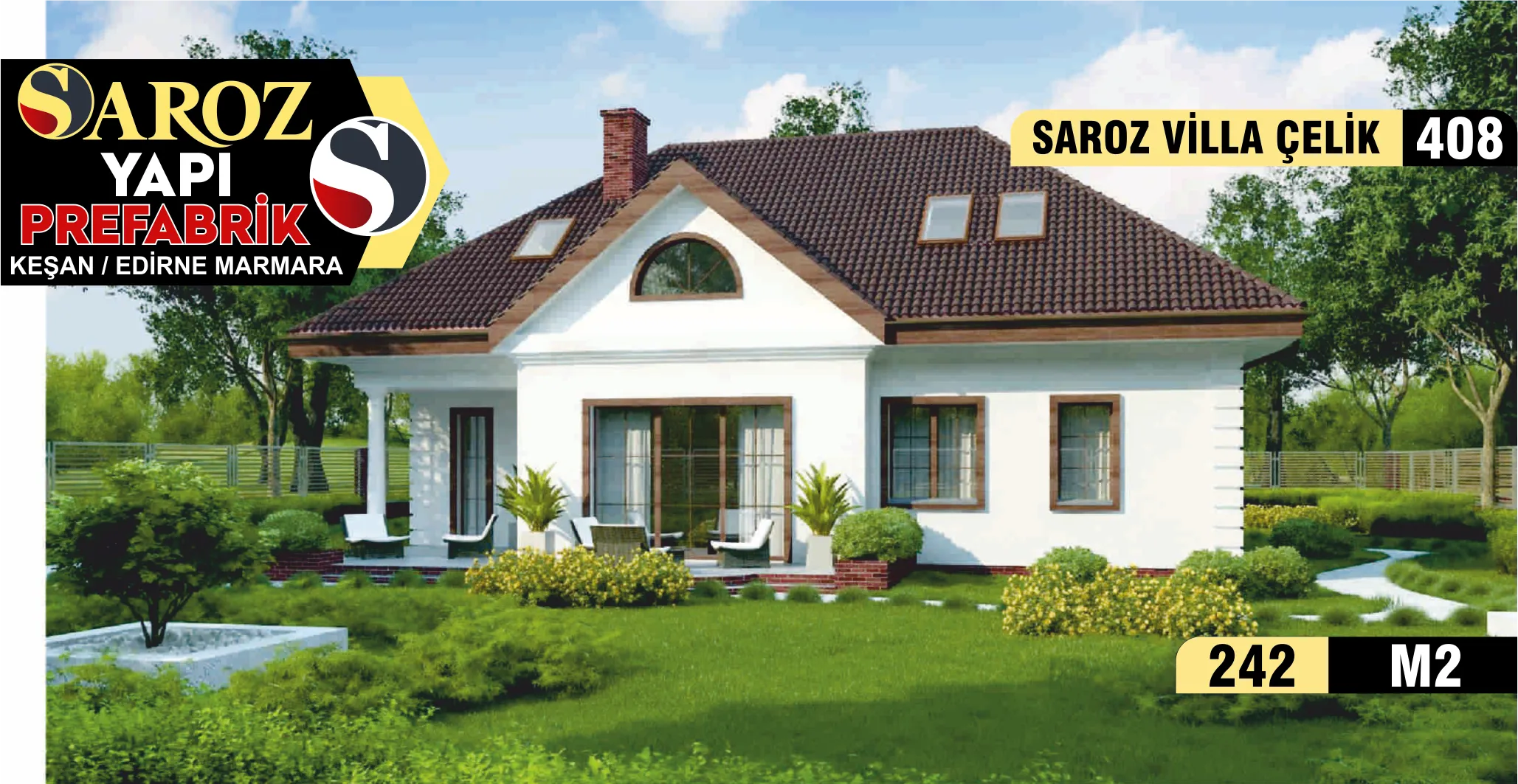 408 - 242m² İki Katlı Çelik Ev