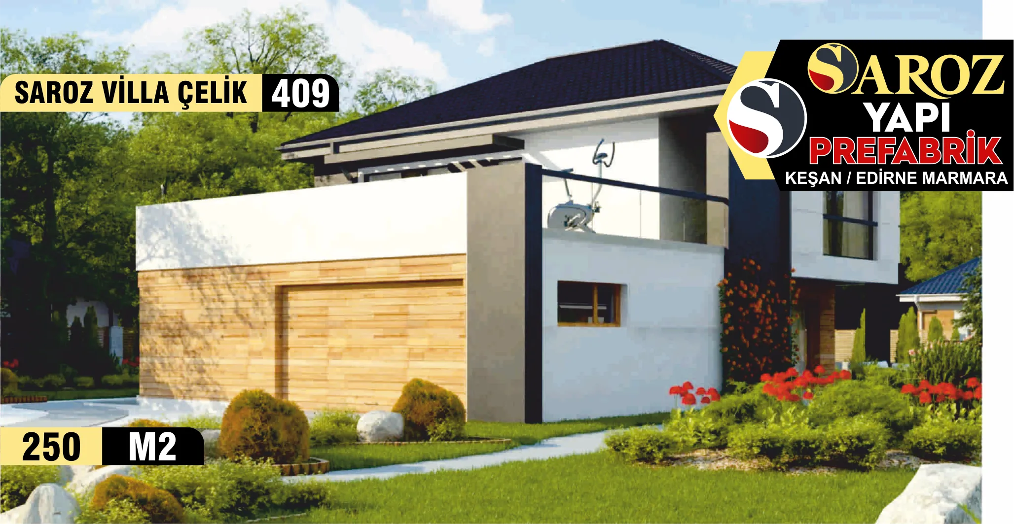 409 - 250m² İki Katlı Çelik Ev