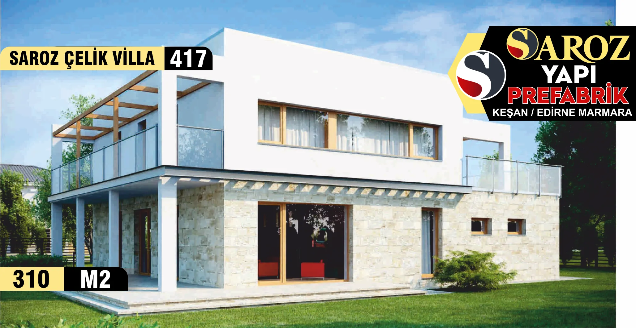 417 - 310m² İki Katlı Çelik Ev