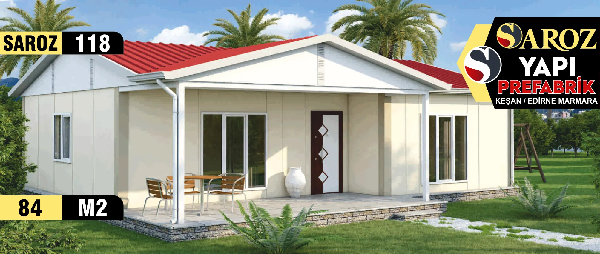 118 - 84m² Tek Katlı Prefabrik Ev